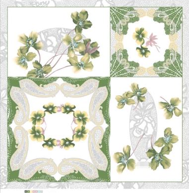 Ġodda 90x90cm Lovely ipprintjar 100% ħarir Twill Square b'xalpa