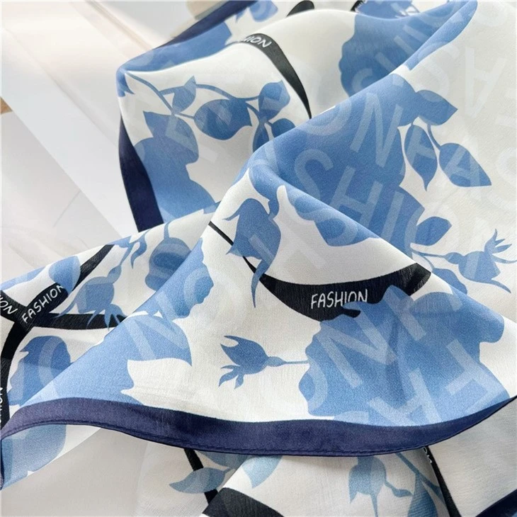 Hand Made Women's Decorative Silk Georgette Lomg Scarf